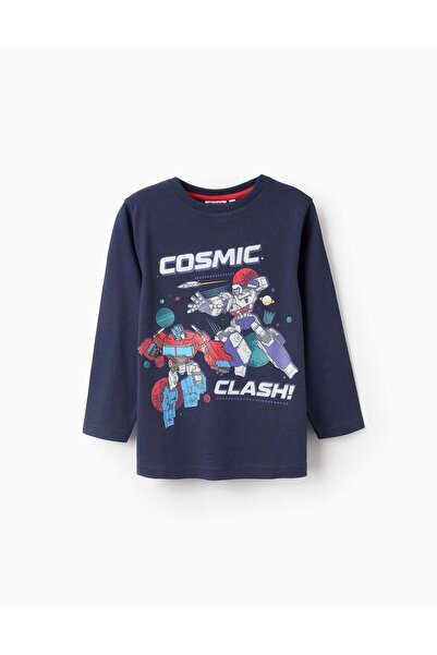 Ziddy Long Sleeve T-shirt for Boys 'Transformers', Dark Blue