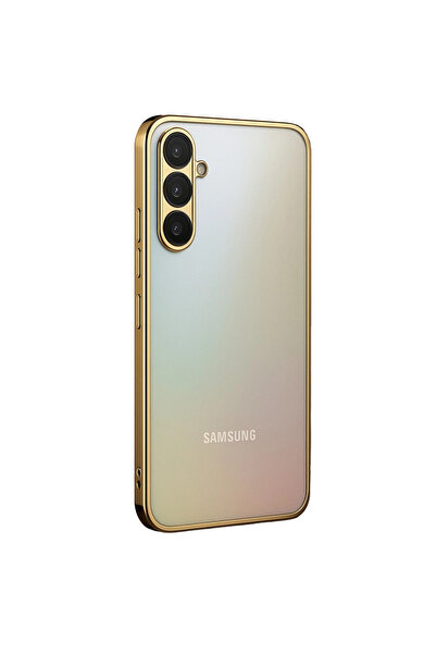 eco port حافظة سامسونج جالاكسي A34 5G من السيليكون مع حماية للكاميرا - ذهبي