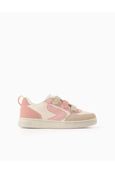 Ziddy Touch-fastening Trainers for Girls 'ZY Move', Beige/Pink