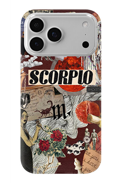 Multitronic حافظة شفافة مطبوعة بتصميم سكوربيو متوافقة مع آيفون 17 برو