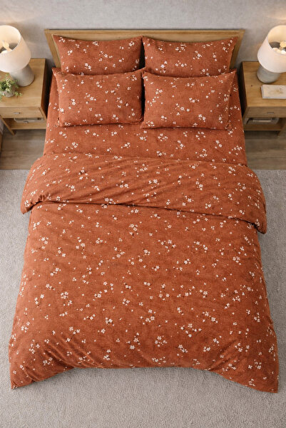 Bambus Çift Kişilik Lastikli Çarşaflı Fermuarlı Yastık Ve Nevresim %100 Pamuk...