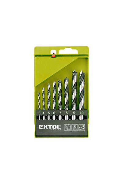 EXTOL CRAFT Set burghie pentru lemn, 8 piese, EXTOL CRAFT, 1142, 3-10 mm