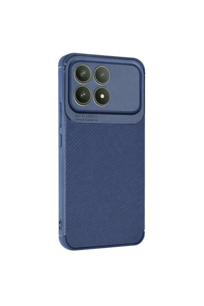 eco port Poco F8 Pro Compatible Auto Focus Carbon Cover - Navy Blue