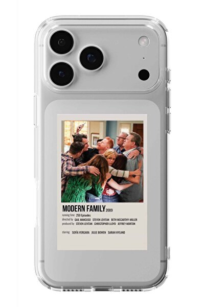 Multitronic حافظة شفافة مطبوعة بتصميم ملصق بولارويد العصري العائلي المتوافق م...