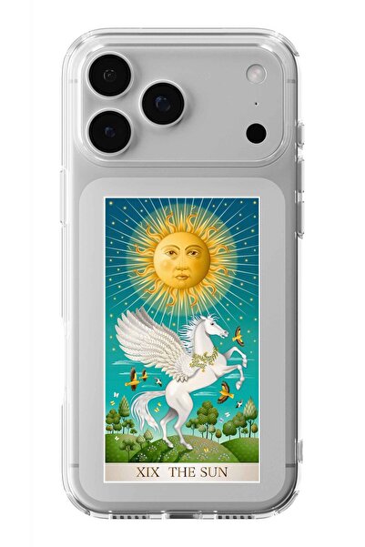 Multitronic حافظة شفافة مطبوعة بتصميم The Sun متوافقة مع هاتف iPhone 17 Pro