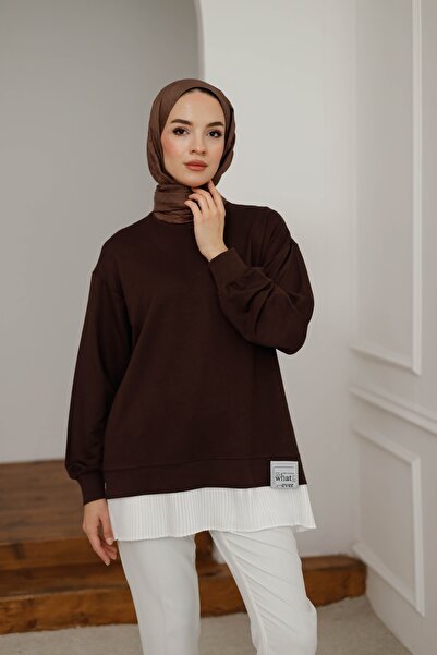 MOONSC Women's Pleated Skirt Hijab Tunic