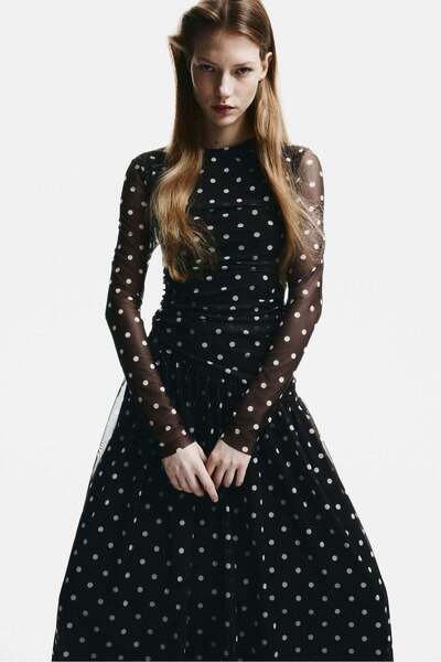 H&M Draped mesh dress