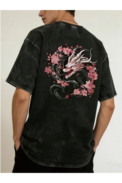 PENTHİLUS Acid-Washed Oversize Unisex T-Shirt - Washed Oversize T-Shirt