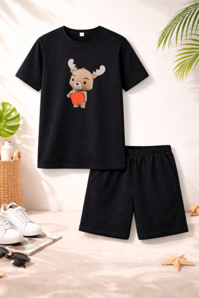 genosha Μπλουζάκι Σορτς Παιδικό Σετ 100% Βαμβάκι Άνετη Εφαρμογή Καθημερινό Χα...