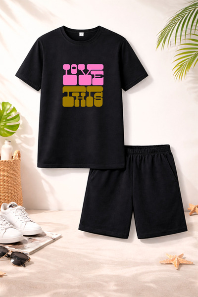 genosha Μπλουζάκι Σορτς Παιδικό Σετ 100% Βαμβάκι Άνετη Εφαρμογή Καθημερινό Χα...