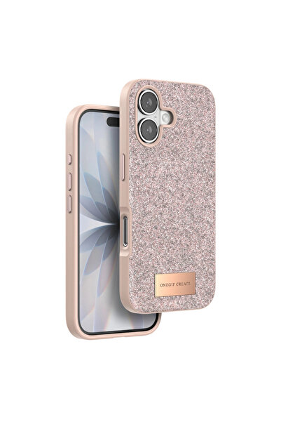 eco port غطاء آيفون 17 لامع فضي - وردي