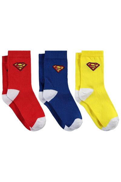 Superman Superman 3-Piece Men's Socks for Ages 2-12 - Standard