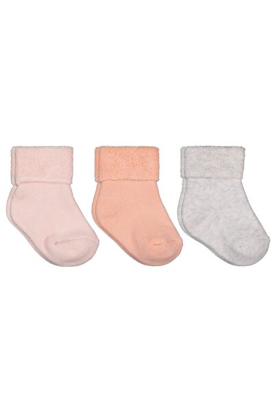 Civil Baby Basic Curly Towel 6-3 Piece Baby Girl Socks Set - Standard 6 Months