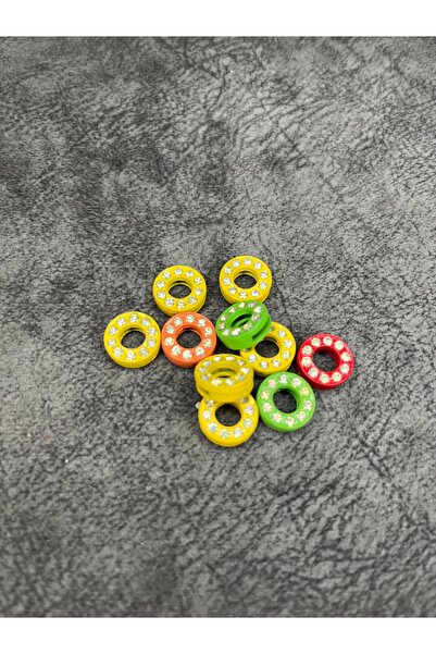 Mos Tespih 10 bucăți litera O, culori mixte, cu litere brodate cu pietre, bră...