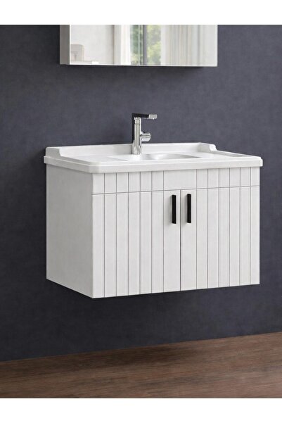 Gold Ban-yom RİO 80 ALT BEYAZ MDF Banyo Mobilyası Seti