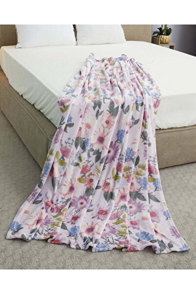 REDTAG Pink Floral Printed Blanket (Single Size)