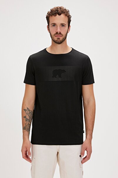 Bad Bear Men's Black Printed T-Shirt - Fancy Matte