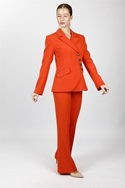 ÖNDER ÖZSOY Men's Collared Asymmetrical Double-Breasted Jacket & Pocketed Spa...