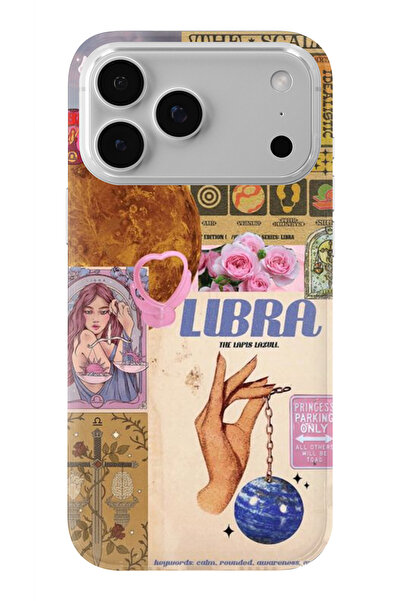 Multitronic حافظة شفافة مطبوعة بتصميم ليبرا متوافقة مع آيفون 17 برو