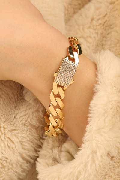 Çgk Çiğdem Gürel Kuyumculuk Kadın 8K Gerçek Altın Kalın Gurmet Bilezik - Göst...