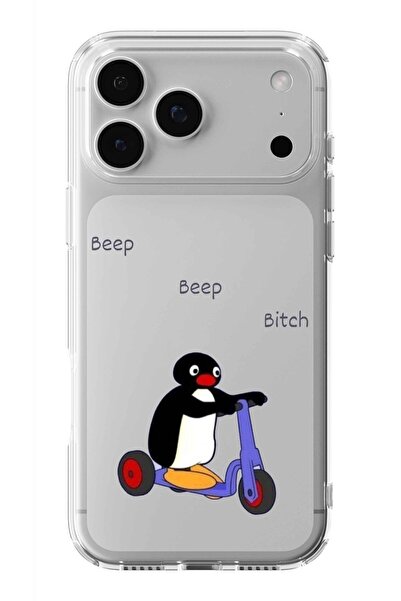 Multitronic حافظة شفافة مطبوعة بتصميم بينجو متوافقة مع هاتف آيفون 17 برو