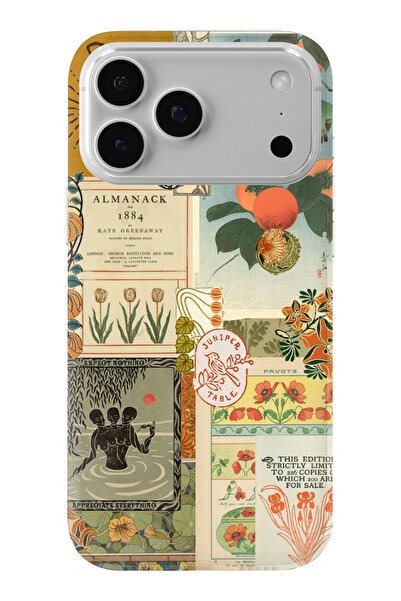 Multitronic حافظة شفافة مطبوعة بتصميم بوتانيك كولاج متوافقة مع هاتف iPhone 17...