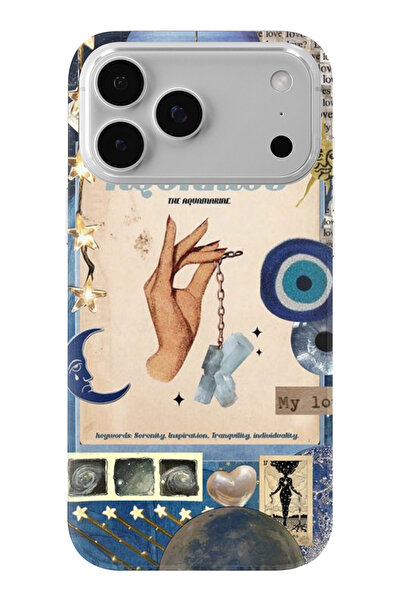 Multitronic حافظة شفافة مطبوعة بتصميم Aquarius متوافقة مع هاتف iPhone 17 Pro Max