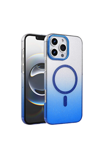 eco port غطاء آيفون 16 برو ماكس اللامع متوافق مع ماج سيف - أزرق