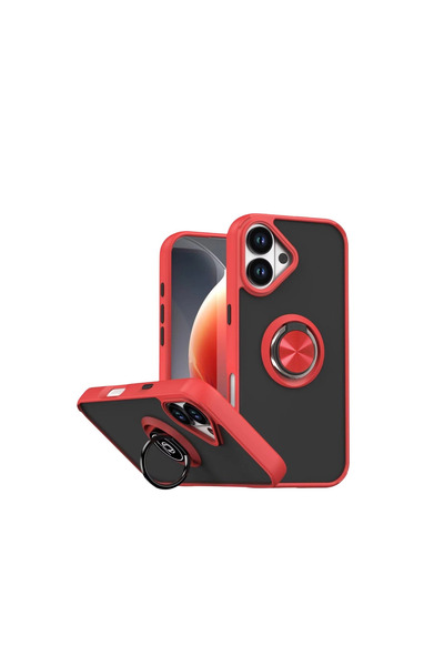 eco port iPhone 17 Montreal Silicone Cover with Ring - Red