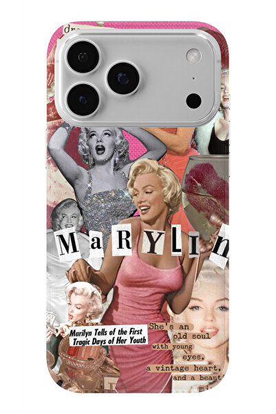 Multitronic حافظة شفافة مطبوعة بتصميم مارلين مونرو متوافقة مع هاتف iPhone 17 ...
