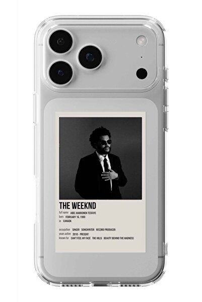 Multitronic حافظة شفافة مطبوعة بتصميم ملصق The Weeknd Paralorid متوافقة مع ها...