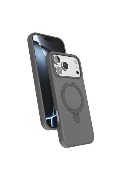 eco port غطاء حماية آيفون 17 برو ريجال مع حامل ماج سيف - رمادي تيتان