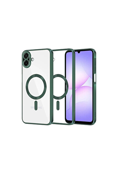 eco port غطاء سامسونج جالاكسي A07 كروس ماجنيتيك سيف - أخضر داكن