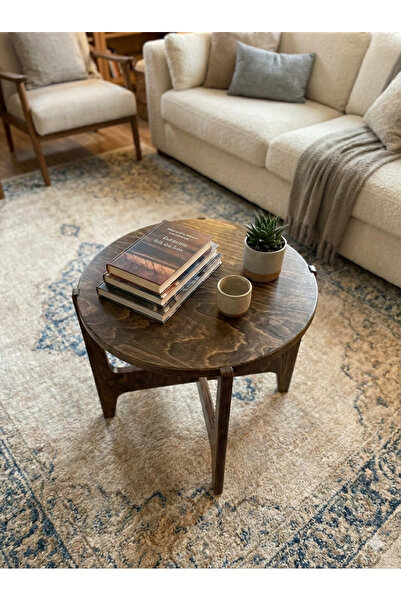 AZM DESİGN Modern Ahşap Orta Sehpa – Şık Tasarım, Dayanıklı Gövde, Salon & Ot...