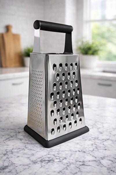 HOMEDEFNE Stainless Steel Grater with Silicone Handle