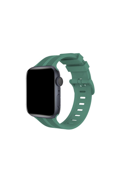 eco port Watch 38mm Compatible Kr408 Striped Silicone Strap (Not a Watch) - G...