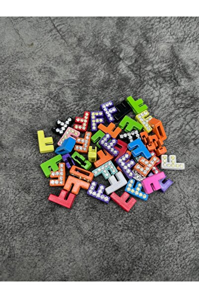 Mos Tespih 44 de bucăți litera F, culori mixte, cu litere brodate cu pietre, ...