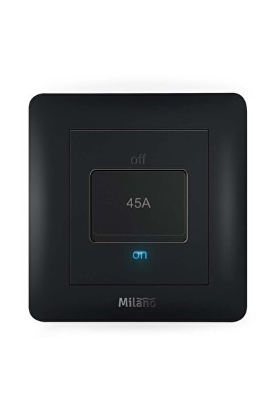 Milano 45A DP Switch with LED Indicator - Piano Black Electrical Switch, Dura...