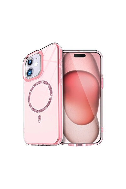 eco port غطاء آيفون 12 برو لايف دايموند ماج سيف - وردي