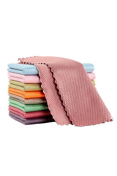 ZanaCasei Microfiber cloths, set of 5 pieces, 30x30cm, Multicolor