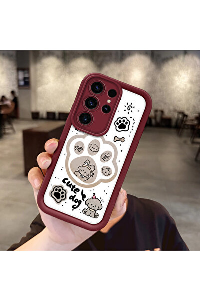 Hontinga حافظة هاتف من السيليكون باللون الأحمر الداكن بسيطة ومقاومة للصدمات ب...