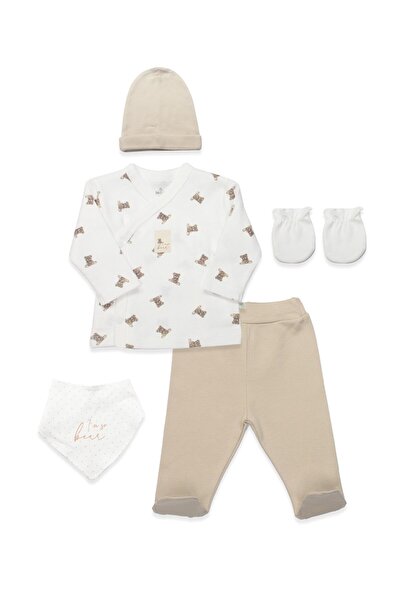 Bistyle Yenidoğan %100 Organik Pamuk 5'li Hastane Çıkışı / New So Bear Kız Er...