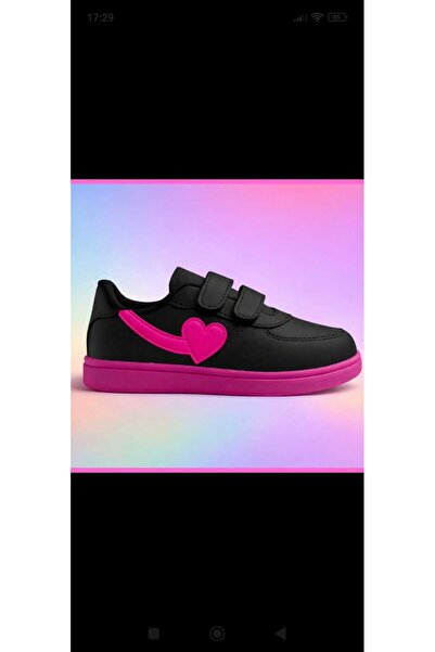 ebulduk pantofi sport negri cu imprimeu inimă dulce