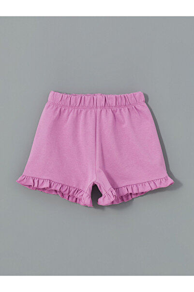 LC Waikiki Özmarka Νέα Σεζόν Κοριτσίστικο Σορτς με Ελαστική Μέση και Βολάν