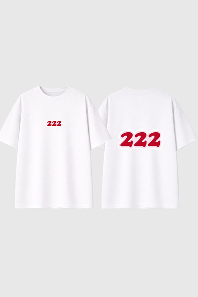 urbvn Manifestation 222 Design Printed White Oversize t Shirt