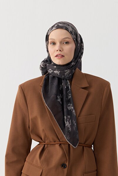 İpekhan Winter Bloom Soft Scarf 1246 Chocolate Brown