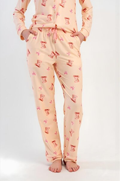 OBJE Women's Yellow Marla Cuffed Pajama Bottoms