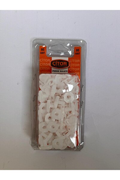 Citor Çitor Perde Ruleti Seti 80 Adet – 70 Geçmeli Korniş + 10 Vidalı Final A...