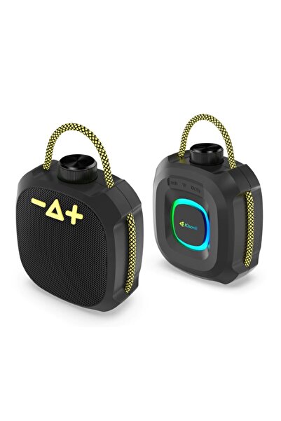 Kisonli T8 Siyah Renk (RGB Işık ve IPX6 Özellikli Outdoor Bluetooth Hoparlör)