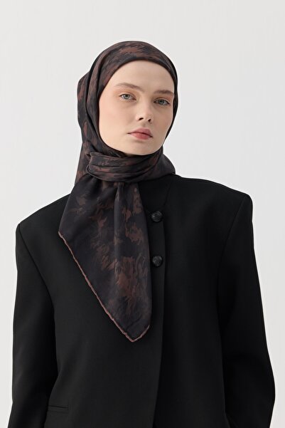 İpekhan Winter Bloom Soft Scarf 1246 Bitter Brown